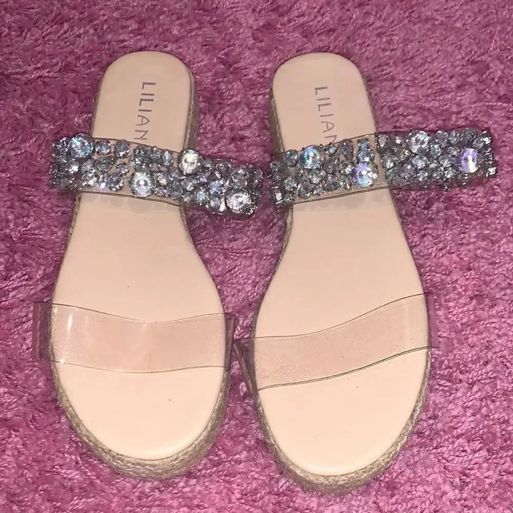 Liliana Rhinestone Platform Espadrilles
